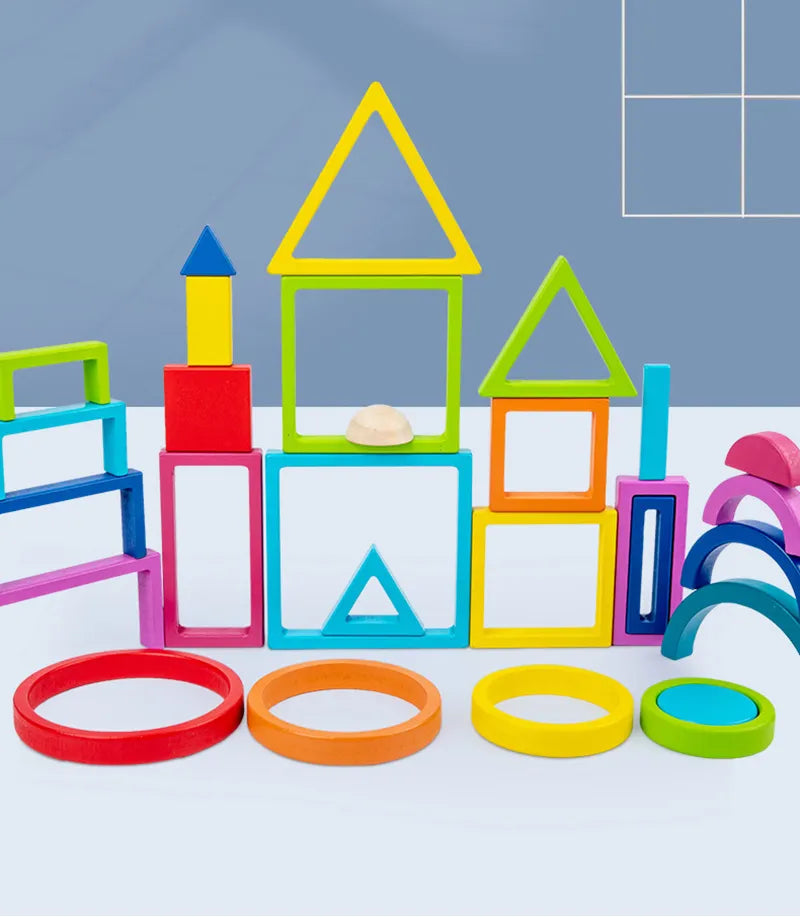 Montessori Geometric Building Blocks