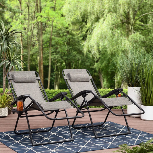 2 Pack- Zero Gravity Lounge Chairs - Lifestyle Bravo