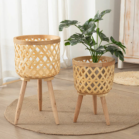 Woven Flower Pot Stand - Lifestyle Bravo