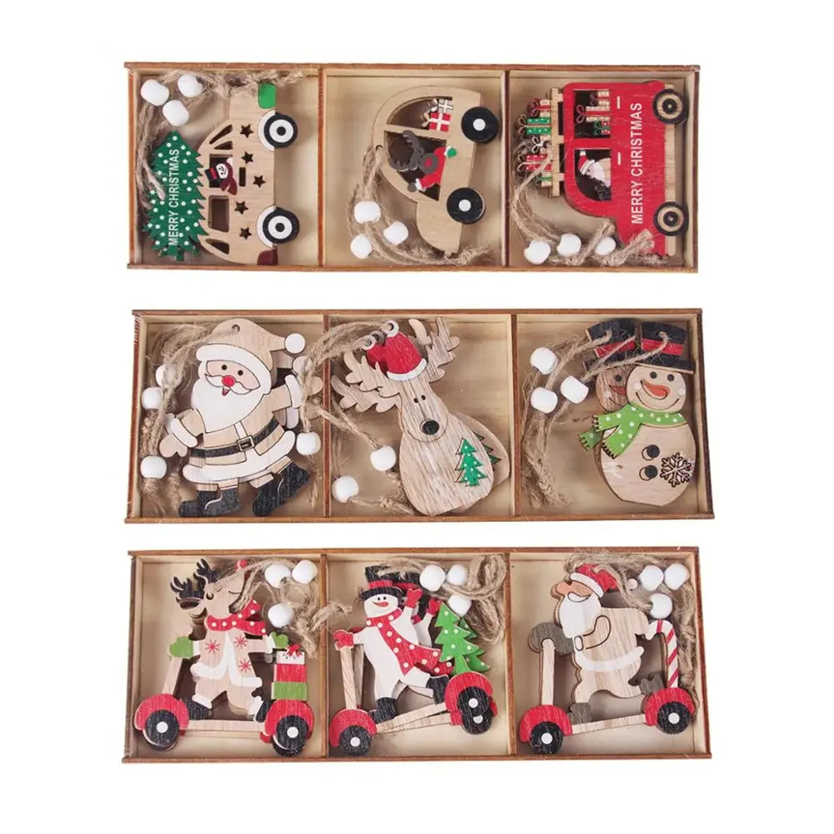 Wooden Christmas Ornaments - Lifestyle Bravo