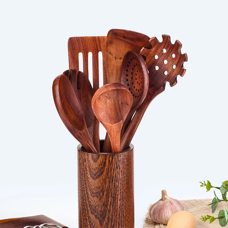 7 Piece Wooden Cooking Tools - Lifestyle Bravo