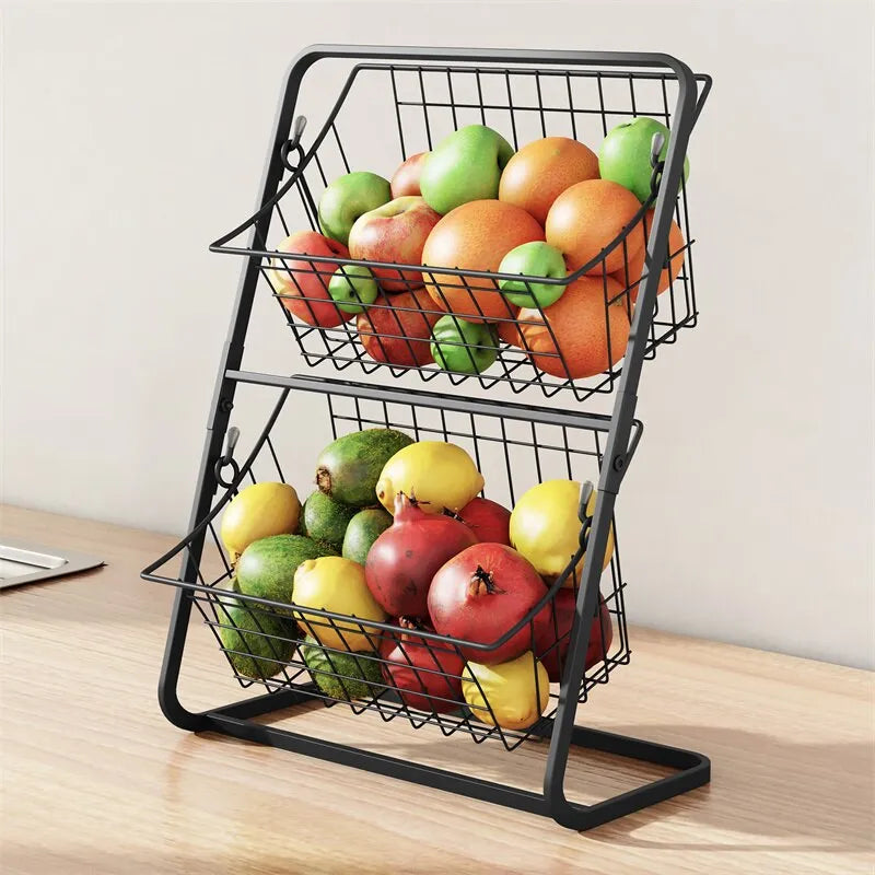 2-Tier Metal Fruit Basket - Lifestyle Bravo