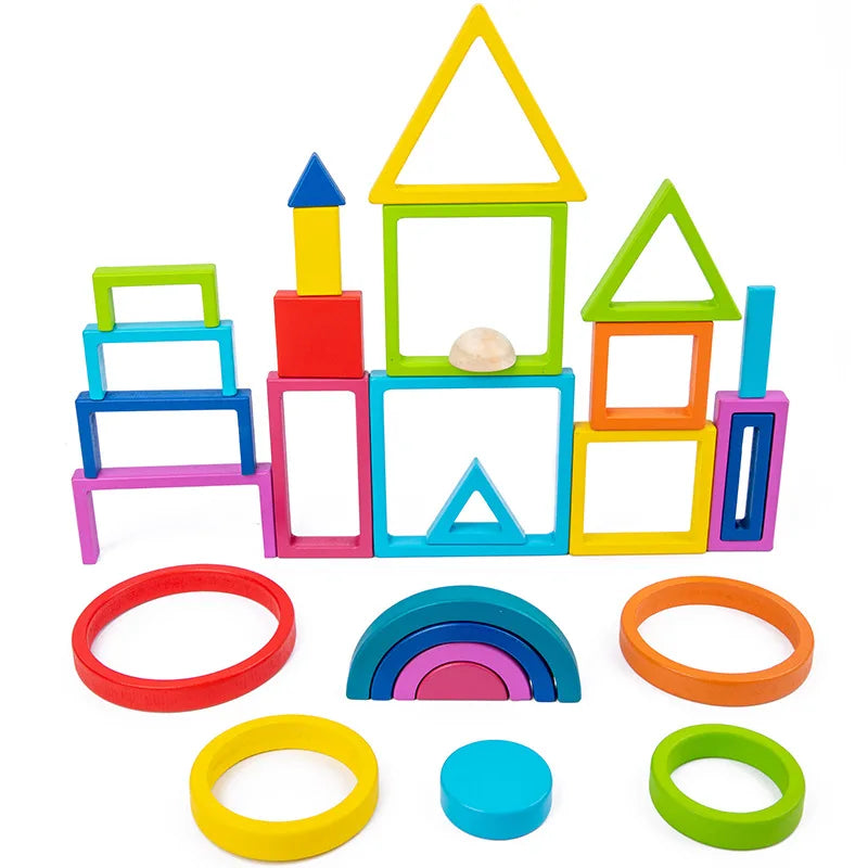 Montessori Geometric Building Blocks