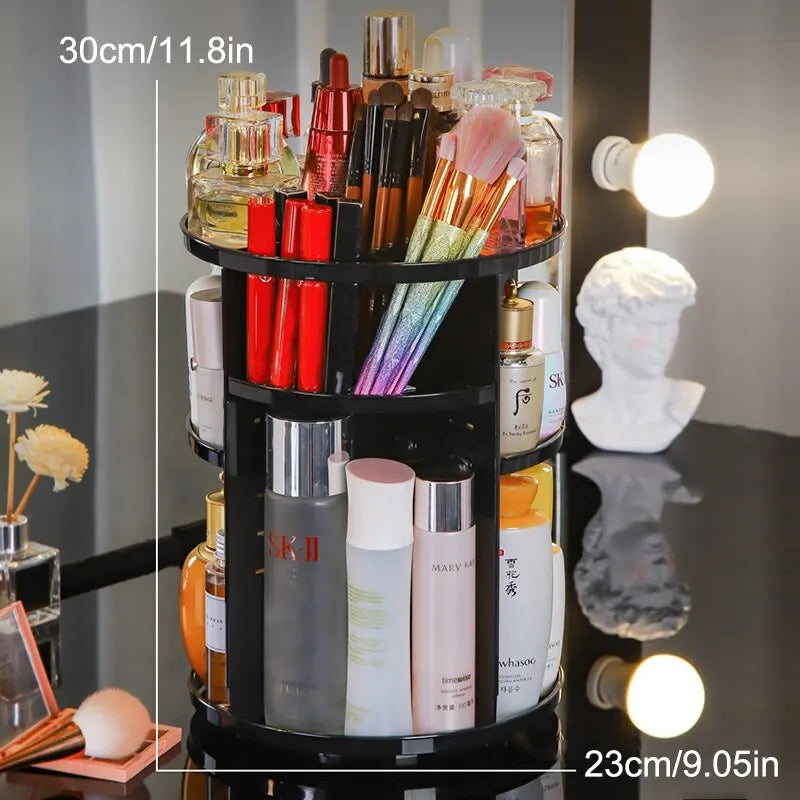 360° Rotating Makeup Organizer