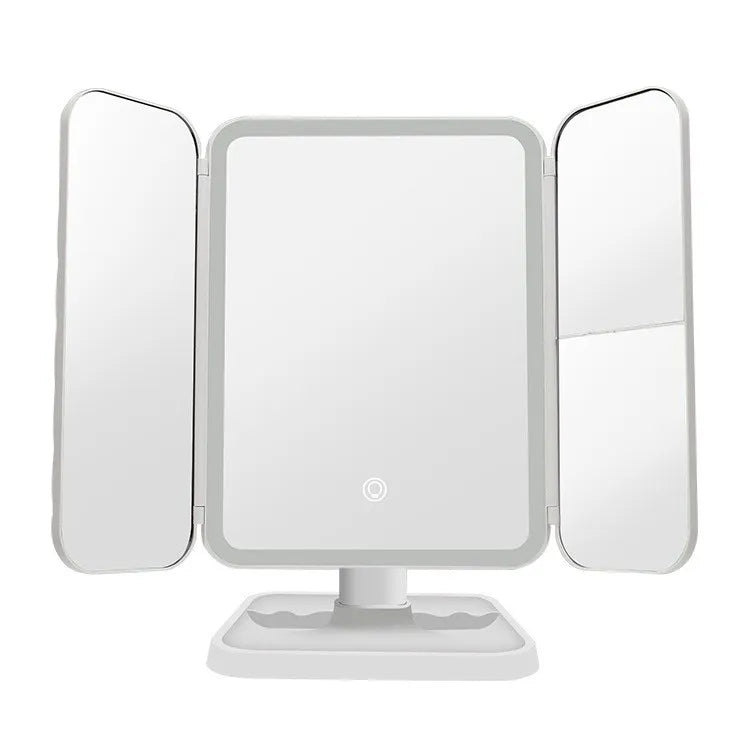Trifold Makeup Mirror with LED Lights - Lifestyle Bravo