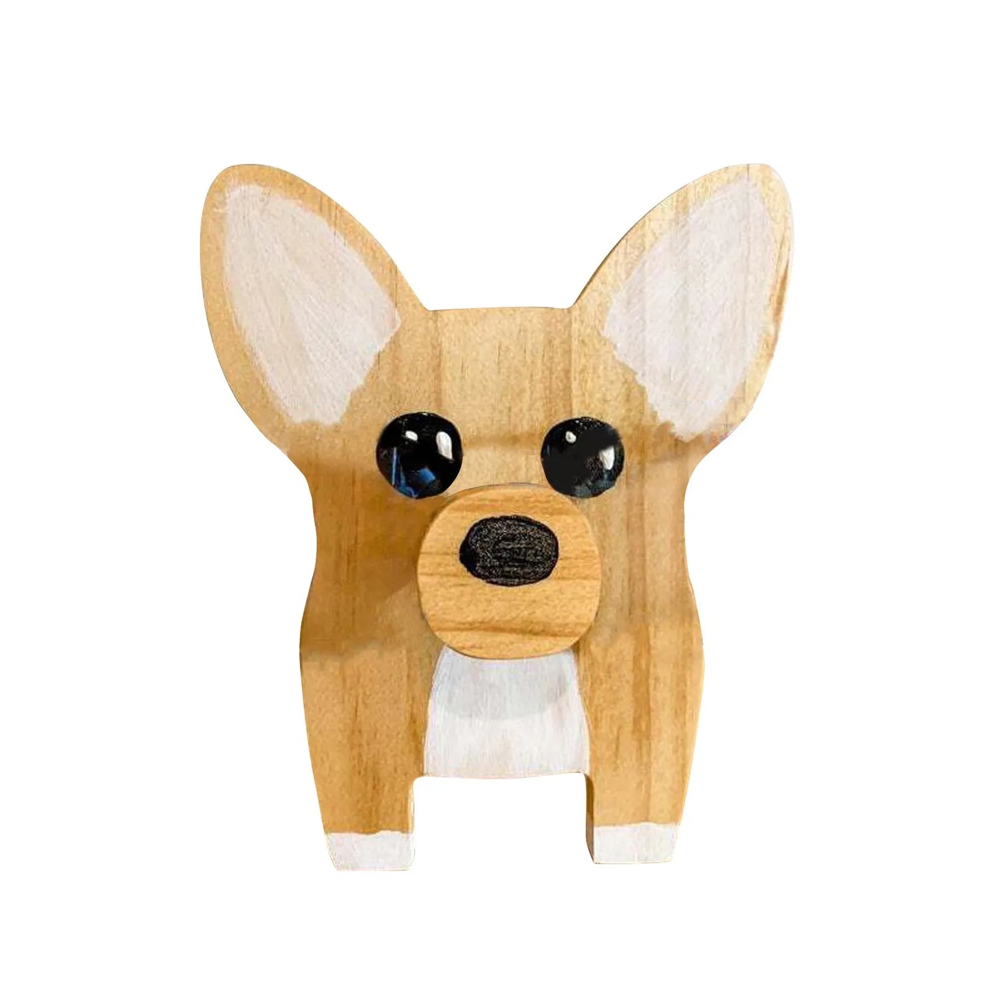 Small Wooden Puppy Eyeglasses Holder