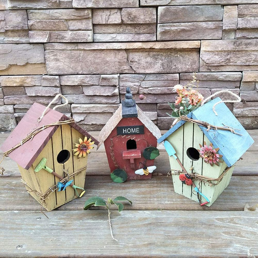 Hand-Painted Wooden Birdhouse - Lifestyle Bravo